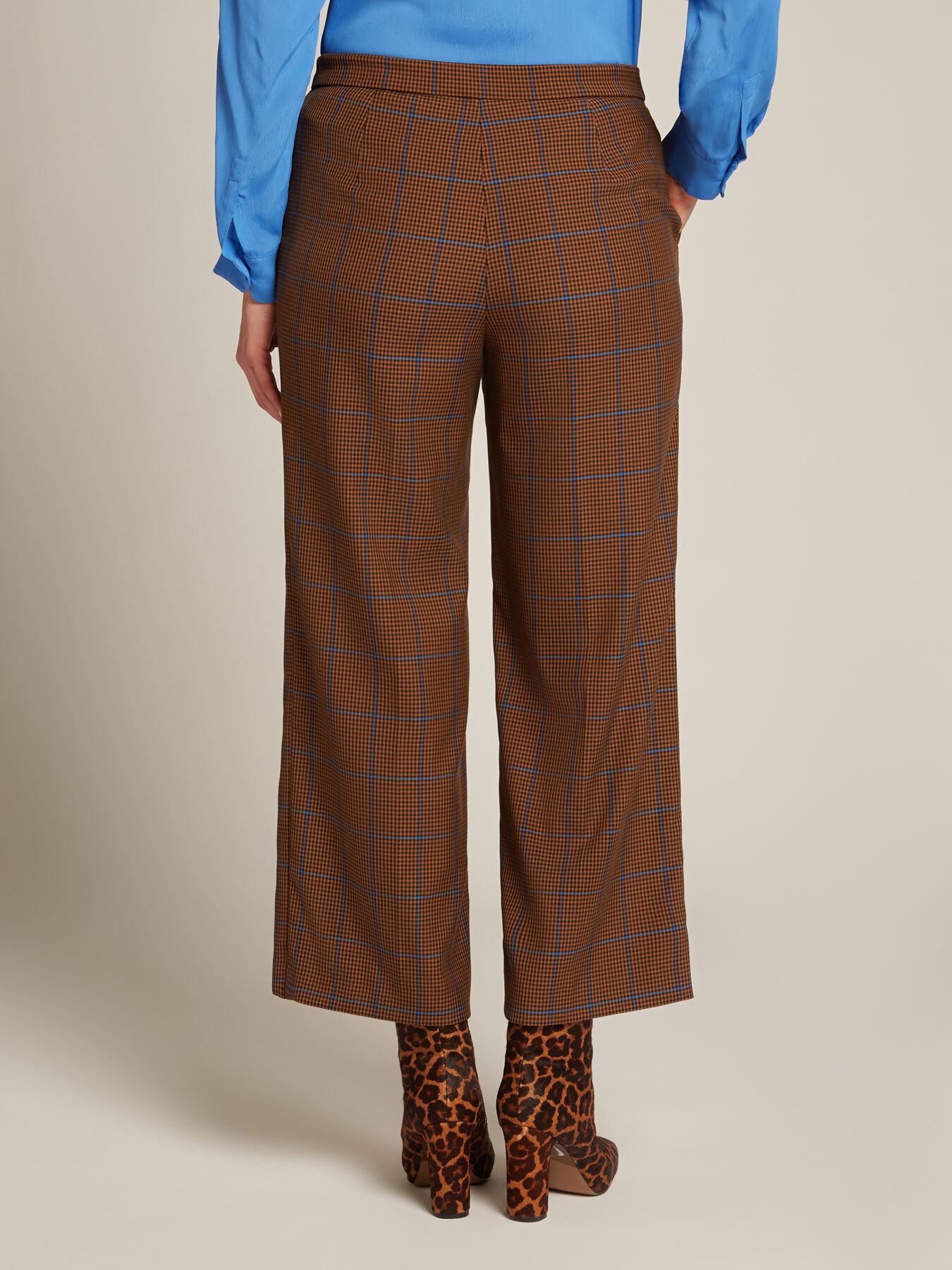 Pantaloni cropped check image number 1