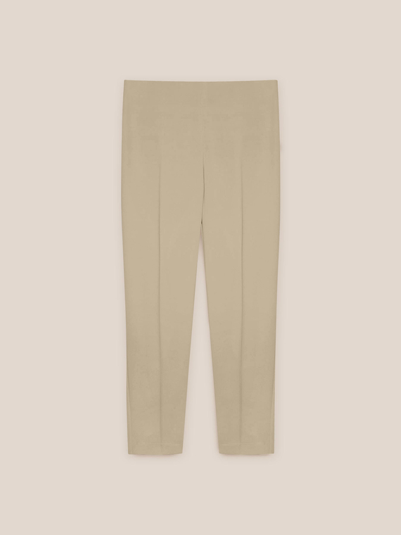 Pantalon en cady couleur « greige »