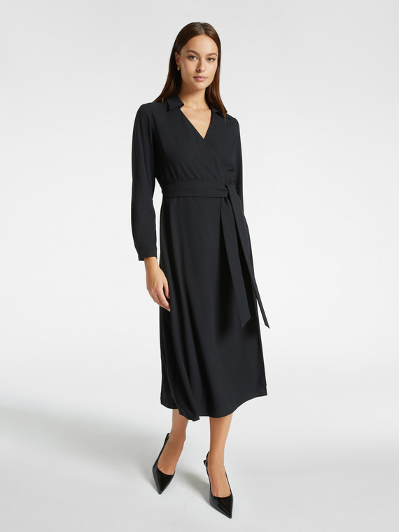 Wrap dress con fusciacca