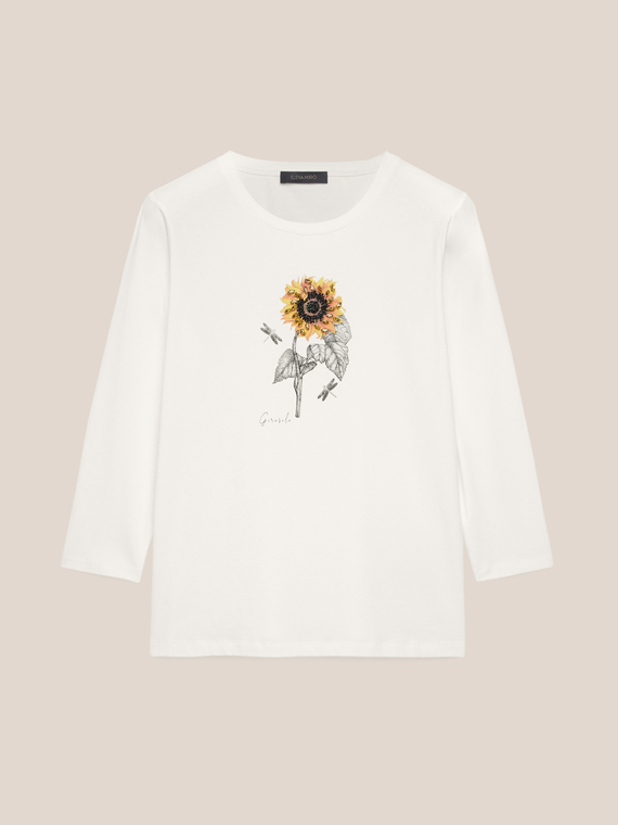 T-shirt con stampa floreale