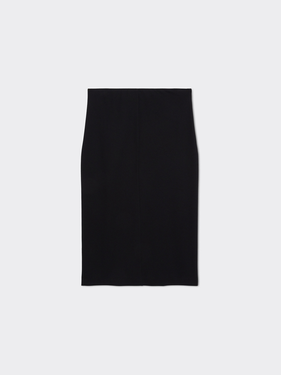 Straight Milano knit fabric skirt