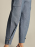 Chambray cargo trousers image number 3