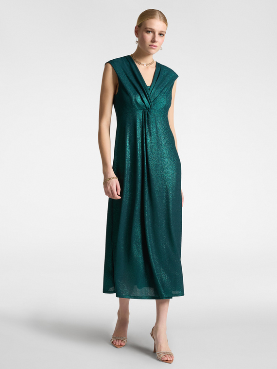 Abito lurex con nodo davanti