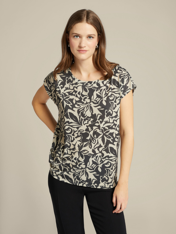 Printed jersey top