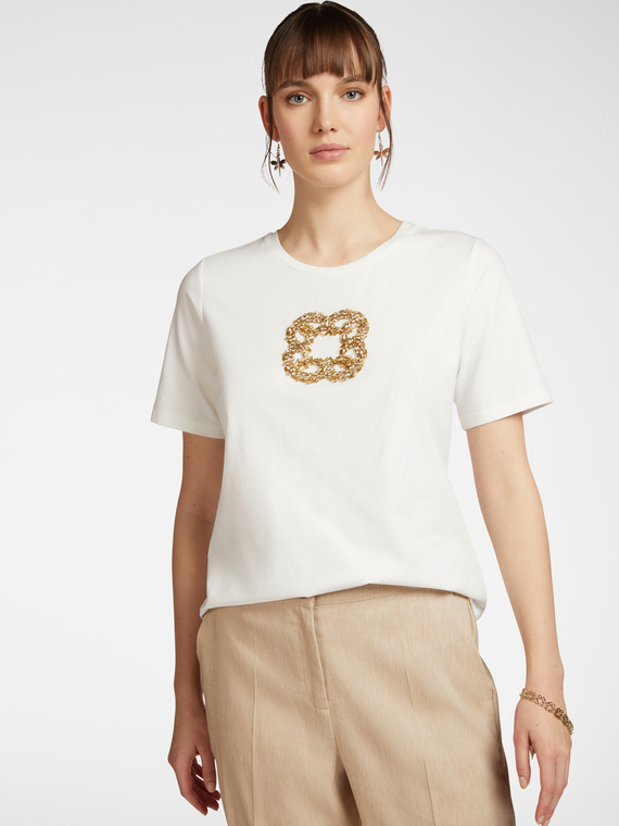 T-shirt con ricamo