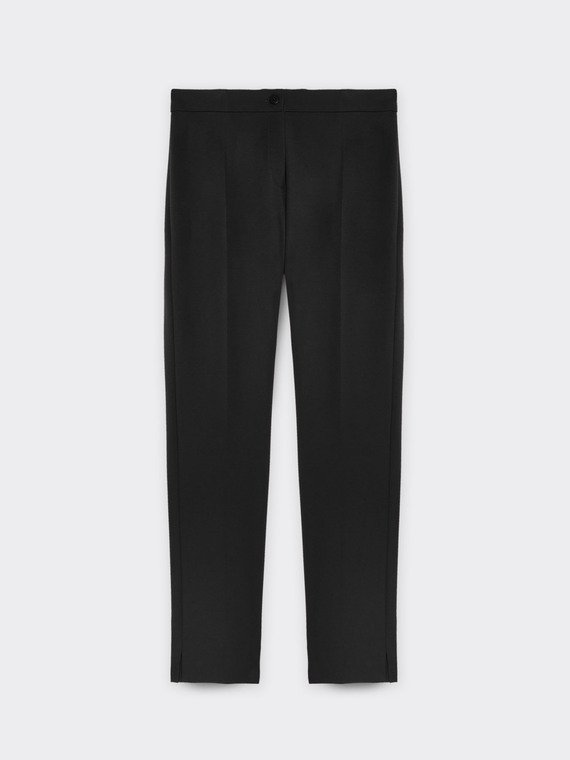 Pantalon coupe slim en point de Milan