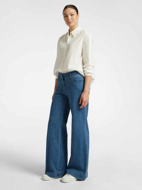 Jeans wide leg a palazzo