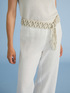 Pantaloni cropped in lino con cintura in corda image number 2