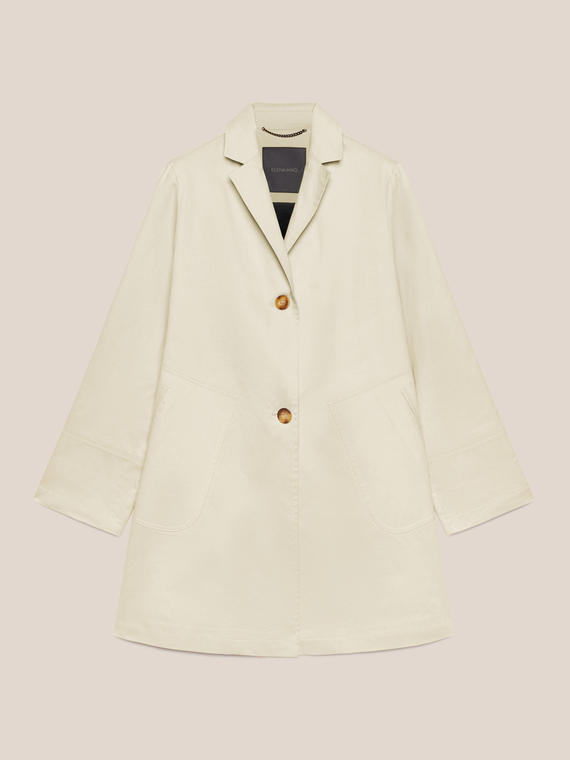 Stretch cotton pea coat