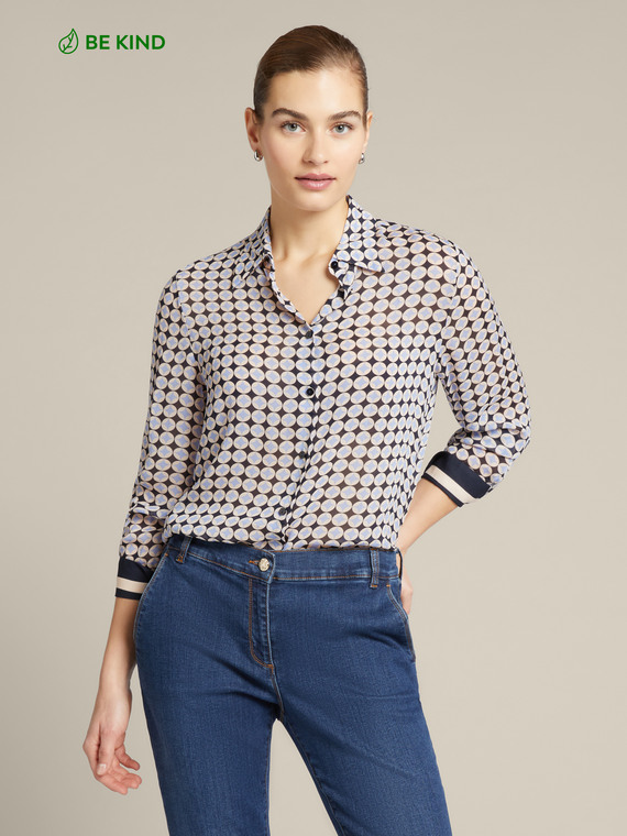 Camicia in viscosa stampata