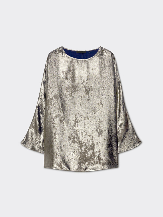 Blusa in tessuto lucido