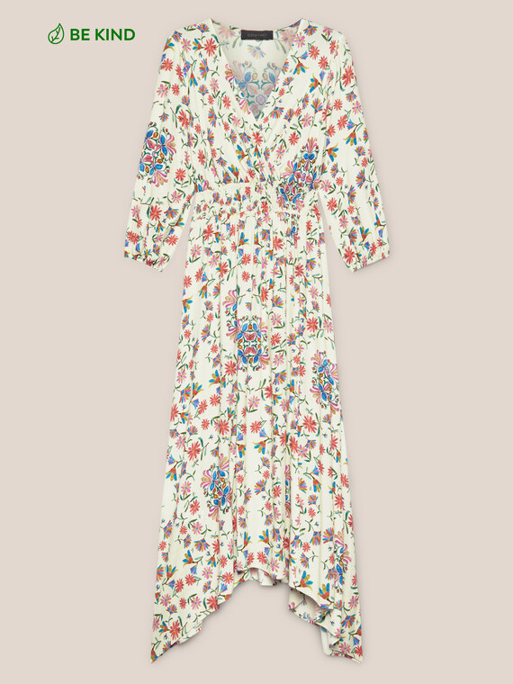 Robe longue imprimée en viscose ECOVERO™