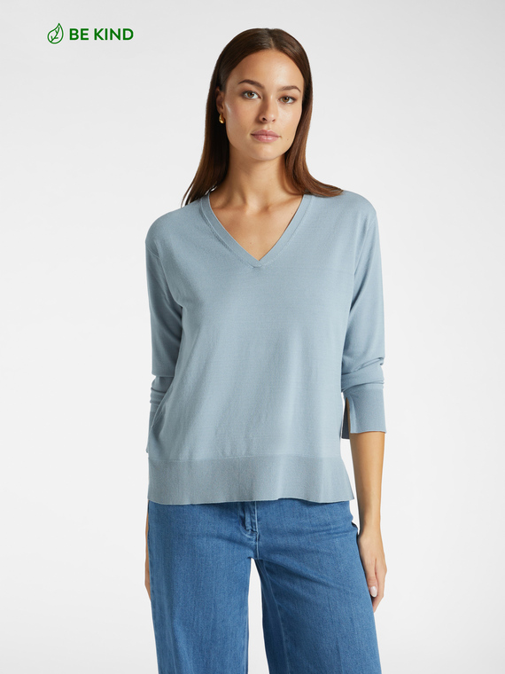 Pull col V en viscose LENZING™ ECOVERO™