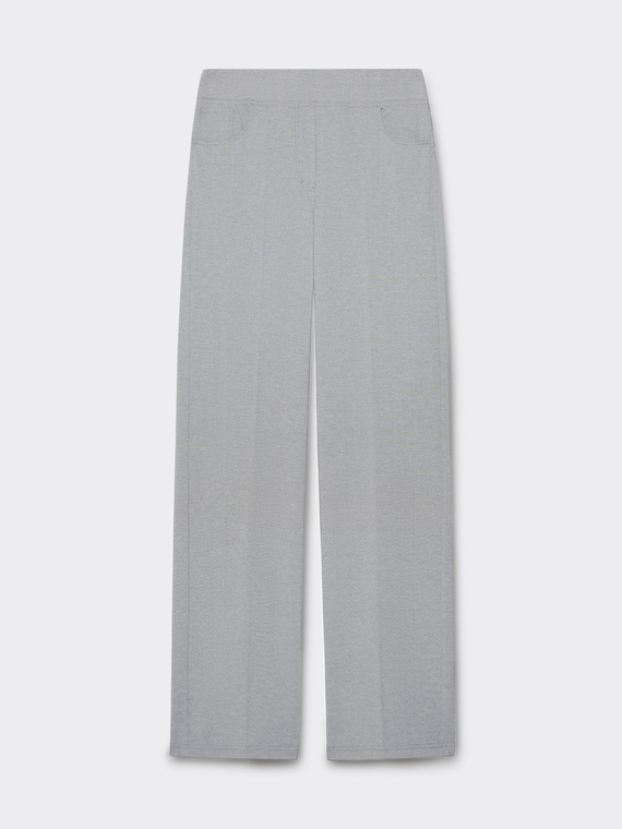 Pull-on trousers in Milano stitch