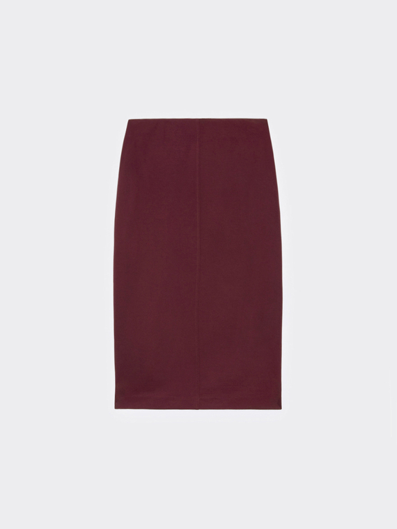 Straight Milano knit fabric skirt