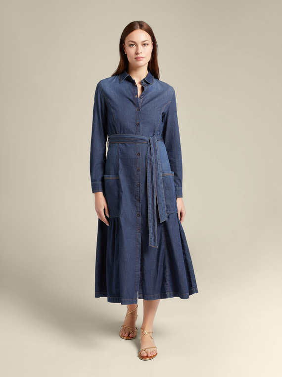 Hemdblusenkleid aus Chambray