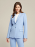 Milano knit fabric blazer with peak collar image number 0