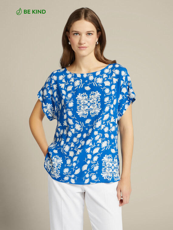 Blusa stampata in viscosa ECOVERO™