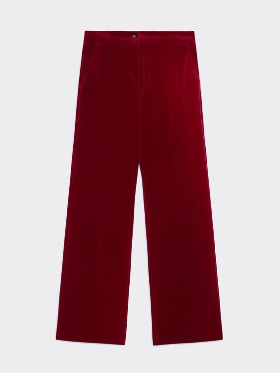 Velvet men’s cut trousers