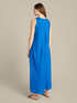 Long linen bias-cut dress image number 1