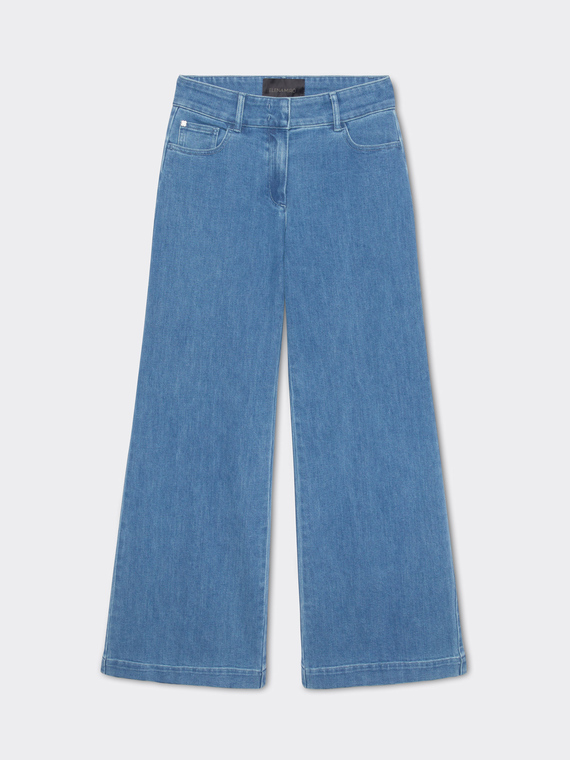 Jeans wide leg a palazzo