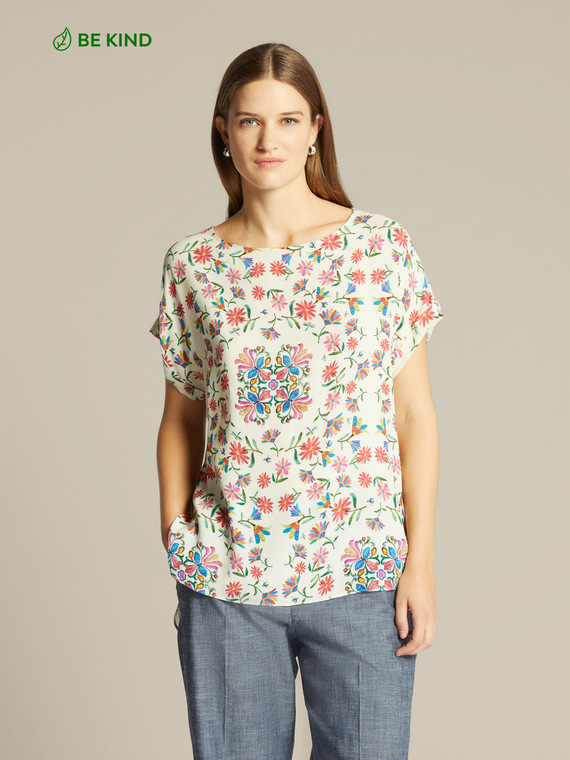 Printed ECOVERO™ viscose blouse