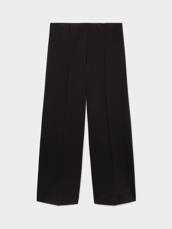 Cropped jersey trousers