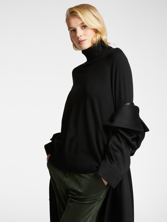 Pure wool turtleneck sweater