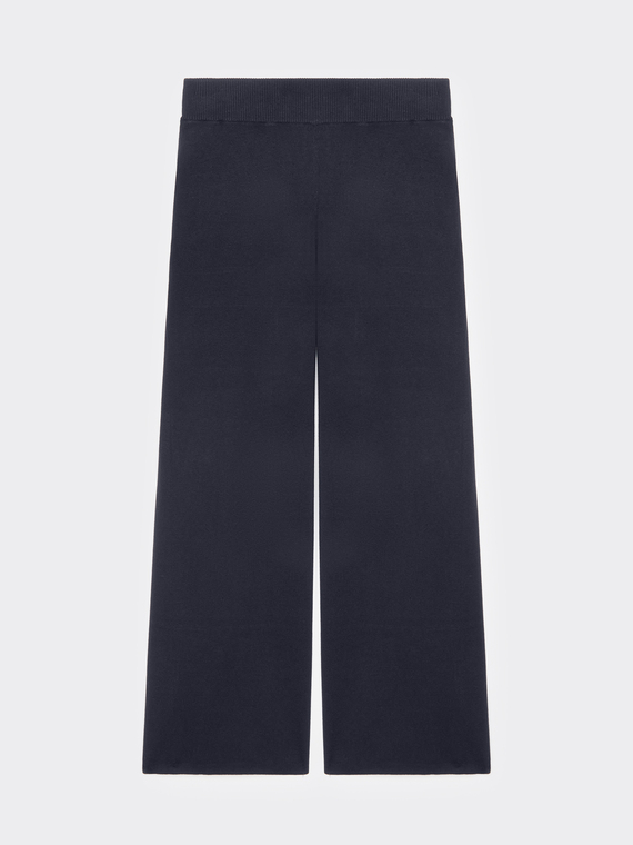 Straight-leg knit trousers