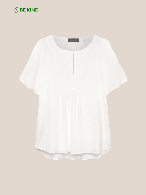 Blusa svasata con arricciature