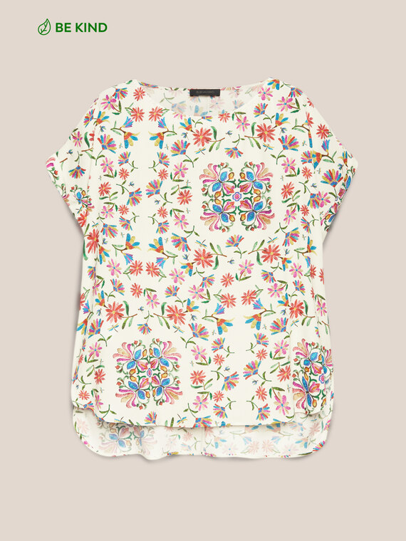 Blusa stampata in viscosa ECOVERO™