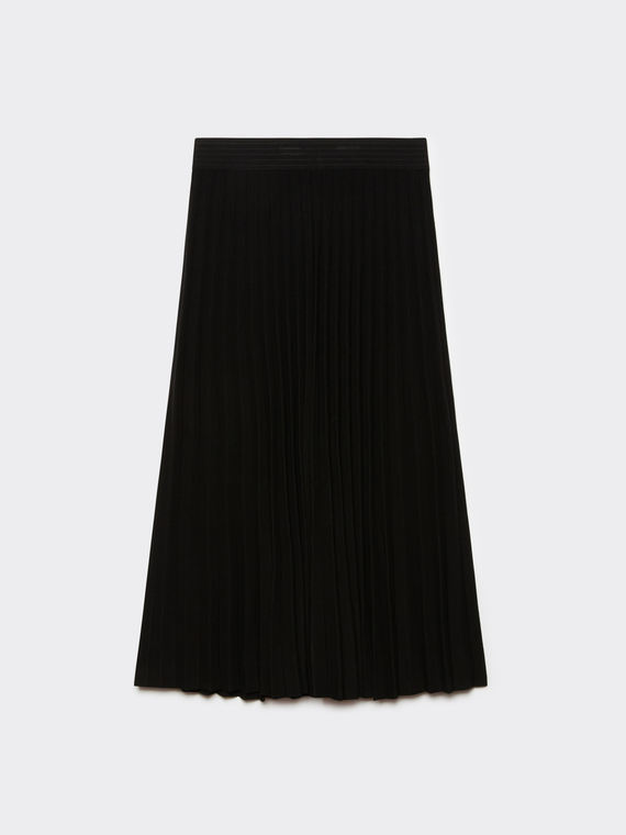 Pleated tricot skirt