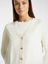 Cardigan boxy con bottoni con logo image number 3