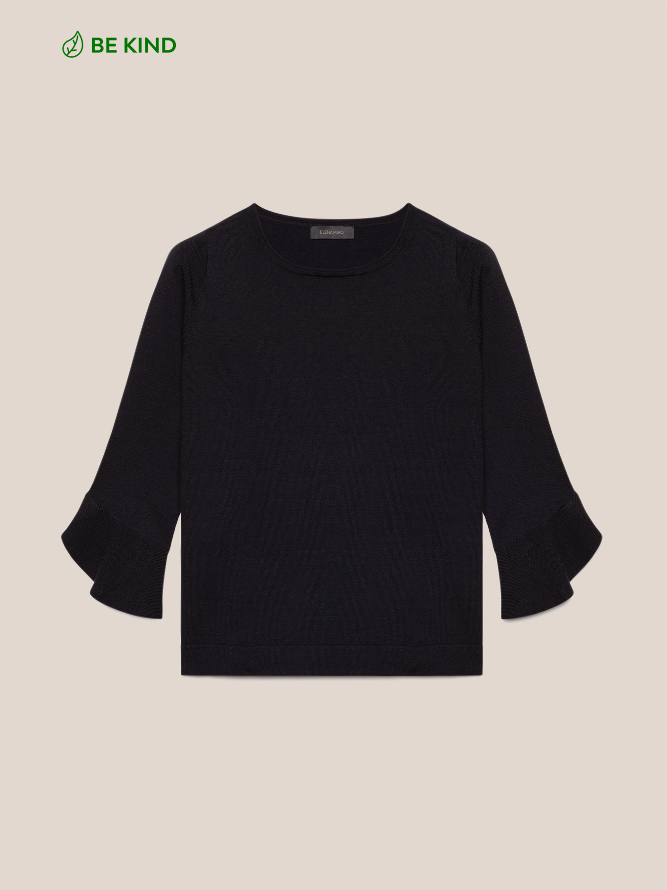 Maglia con volant in viscosa ECOVERO