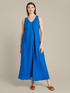 Long linen bias-cut dress image number 0