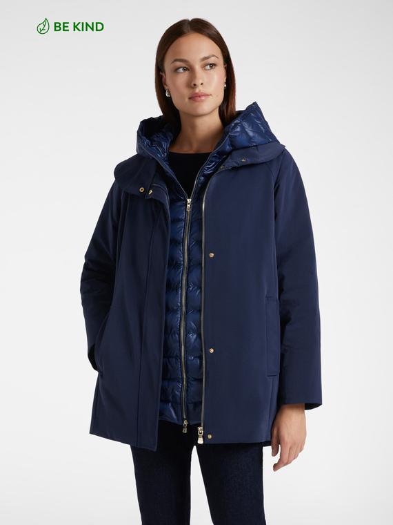 Parka scomponibile in nylon riciclato