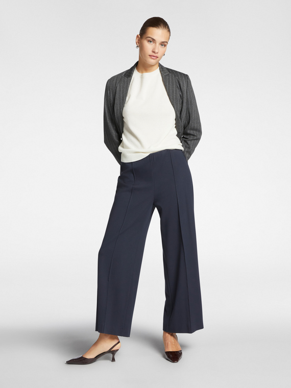 Cropped jersey trousers