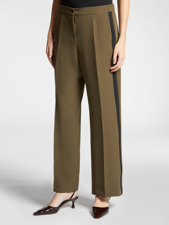 Cady trousers with side edges