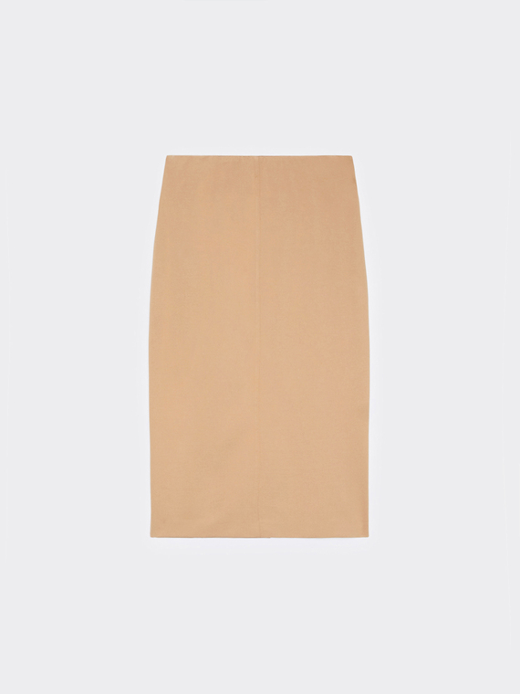 Straight Milano knit fabric skirt