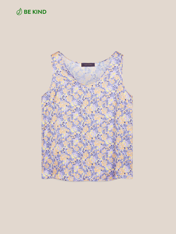 Printed eco-viscose top