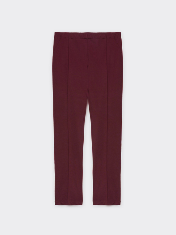 Pantalon coupe slim en point de Milan