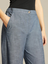 Pantaloni ampi in chambray image number 3