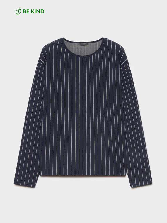 Striped sweater in LENZING™ ECOVERO™ viscose