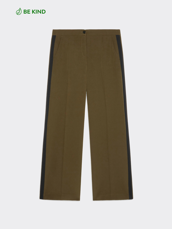 Pantaloni in cady con bordi laterali