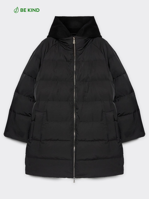 Dual-fabric down jacket