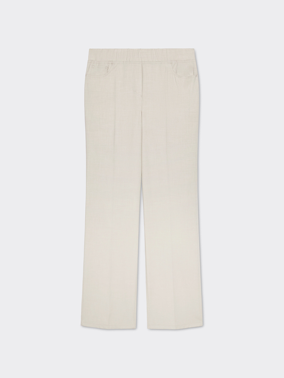 Wide leg pull-on trousers