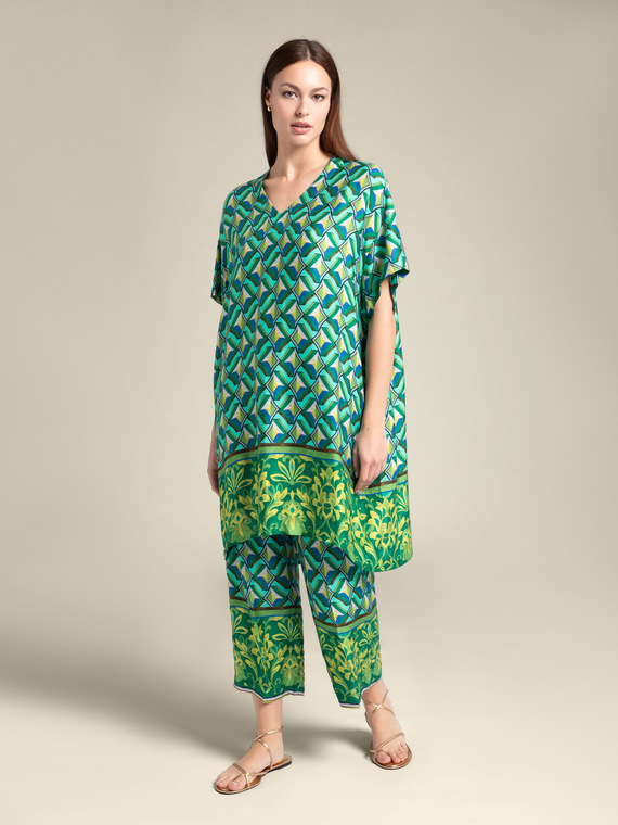 Printed kaftan dress