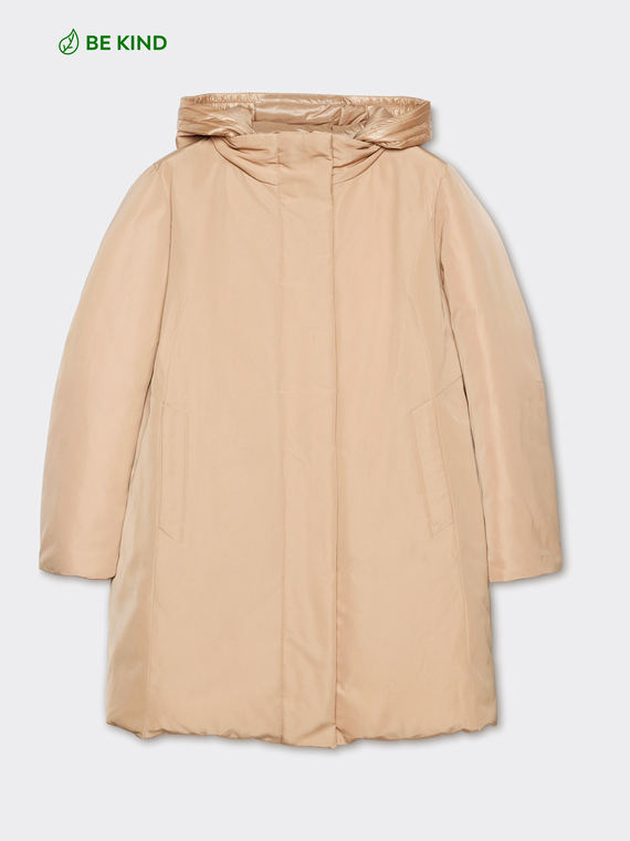 Water-repellent breathable nylon parka