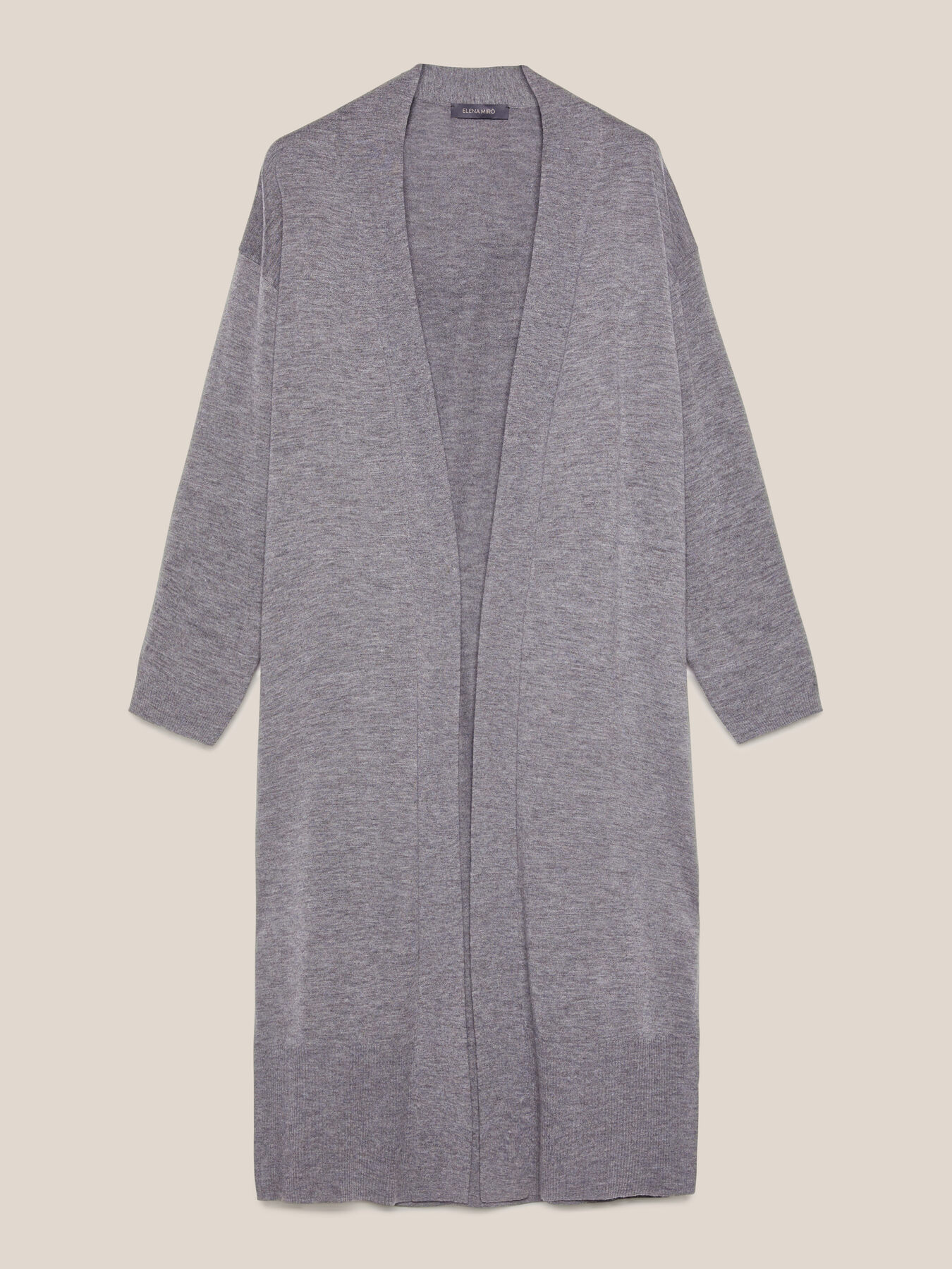 Soft wool long cardigan