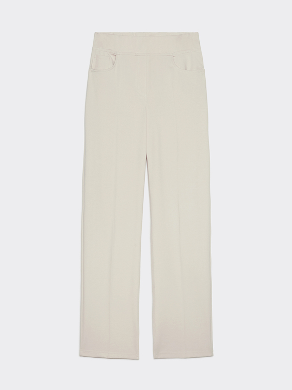 Pull-on trousers in Milano stitch